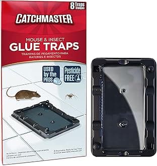 Catchmaster-16 Mouse & Insect Glue Traps, Heavy-Duty Pesticide-Free Sticky Mouse Traps Indoor for Home, Used by the PROs, Adhesive Rodent & Bug Catcher, Pest Control for House & Garage