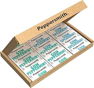 Peppersmith - Spearmint & Peppermint Gum - Mixed Pack Chewing Gum - Xylitol Gum - Sugar Free - 100% Plant Based Xylitol - Breath Freshener - Benefits Oral Health - Pocket Pack - 12x15g