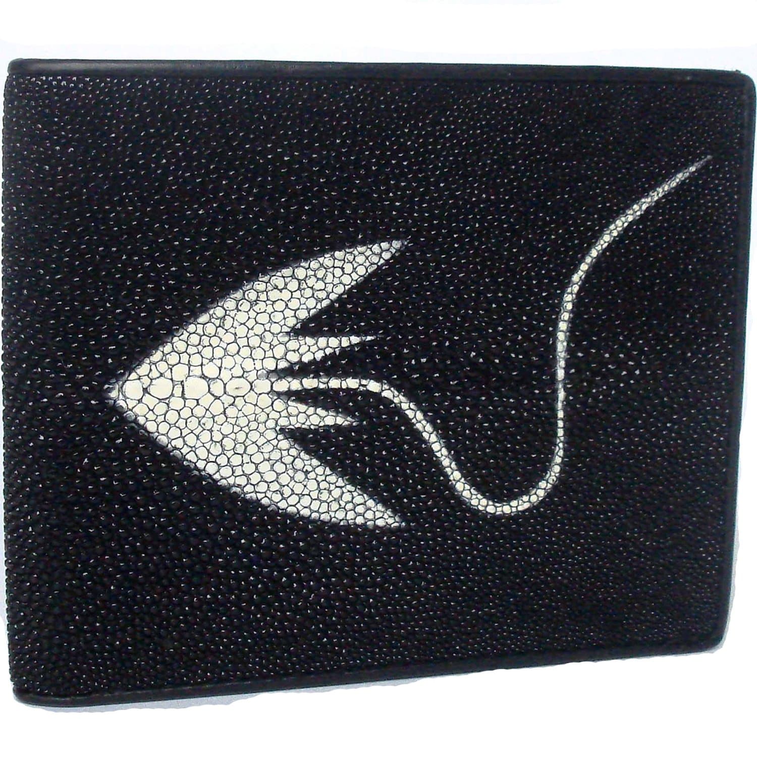 NICE 100% BEAUTIFUL GENUINE BLACK & WHITE STINGRAY LEATHER WALLET STANDARD 3.5 x 4.5 INCHES