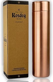 Kosdeg Copper Bottle 1 Litre (Vintage Modern Design)