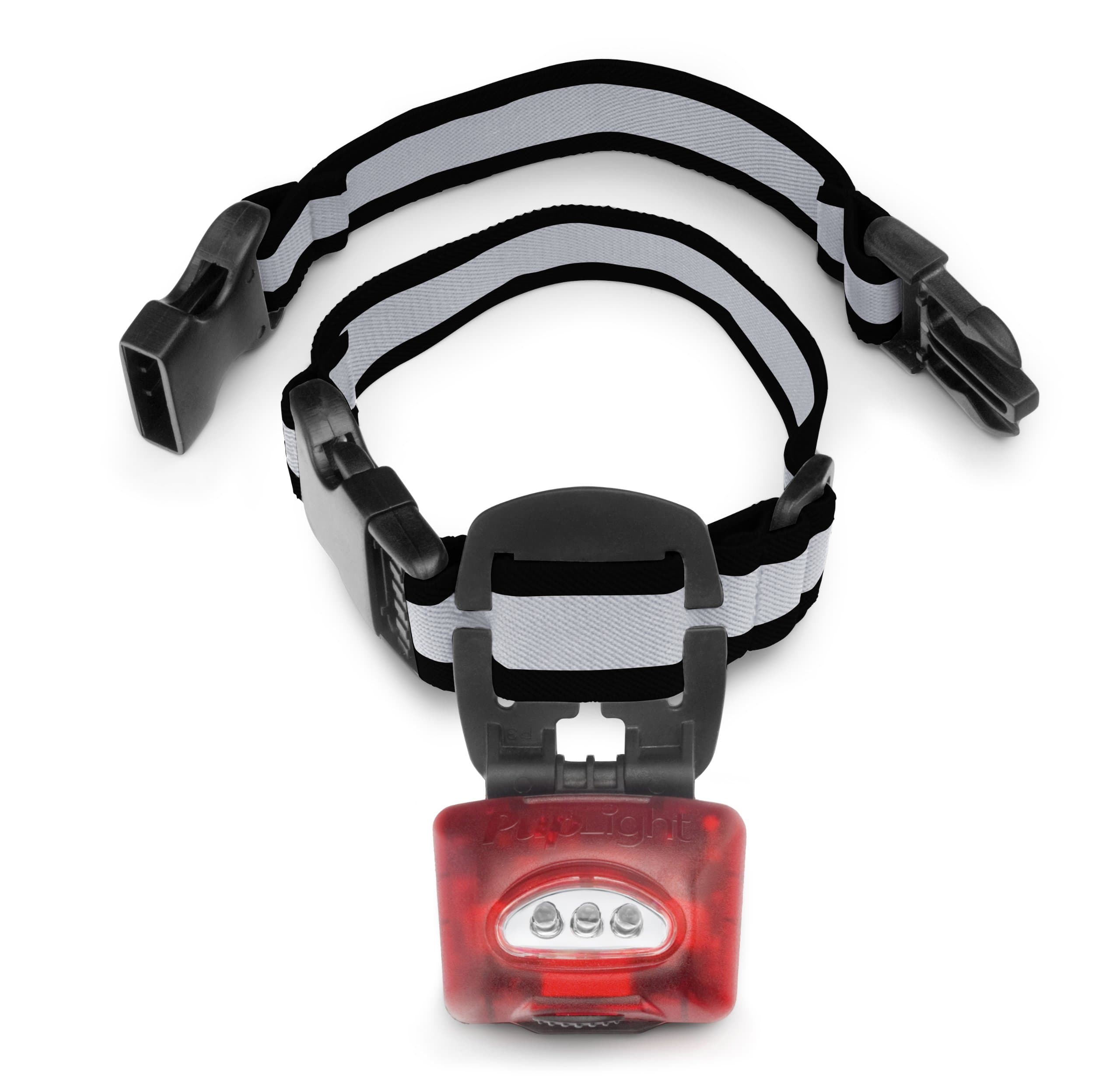PupLight2 Twice as Bright with Reflective Dog Safety Collar, Red