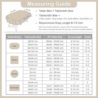 Wolkemer Jacquard Floral Oval Tablecloth Little Rose Embroidered Lace Beige Table Cover for Home Dining Kitchen Decor 60 x 84 inch, WKM_CLOTH07