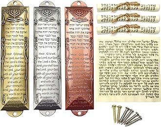 3-Pack Mezuzahs for Door with Scroll