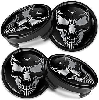 Biomar Labs 54mm Wheel Centre Caps Compatible with Ford, Alloy Wheel Center Caps Replacement, Hub Caps Badge Cover Set for Ford Fiesta Focus, Fits 6M-21-1003 AA / 6M-21-1003 BA (CF 29)