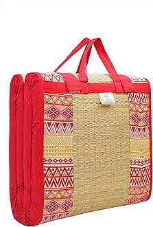 Home Tex Life Kora Grass Cushion Sleep Healthy, Easy Portable and Folding Mat (Deep West,3 X 6.5 Ft,20 Mm Thickness)