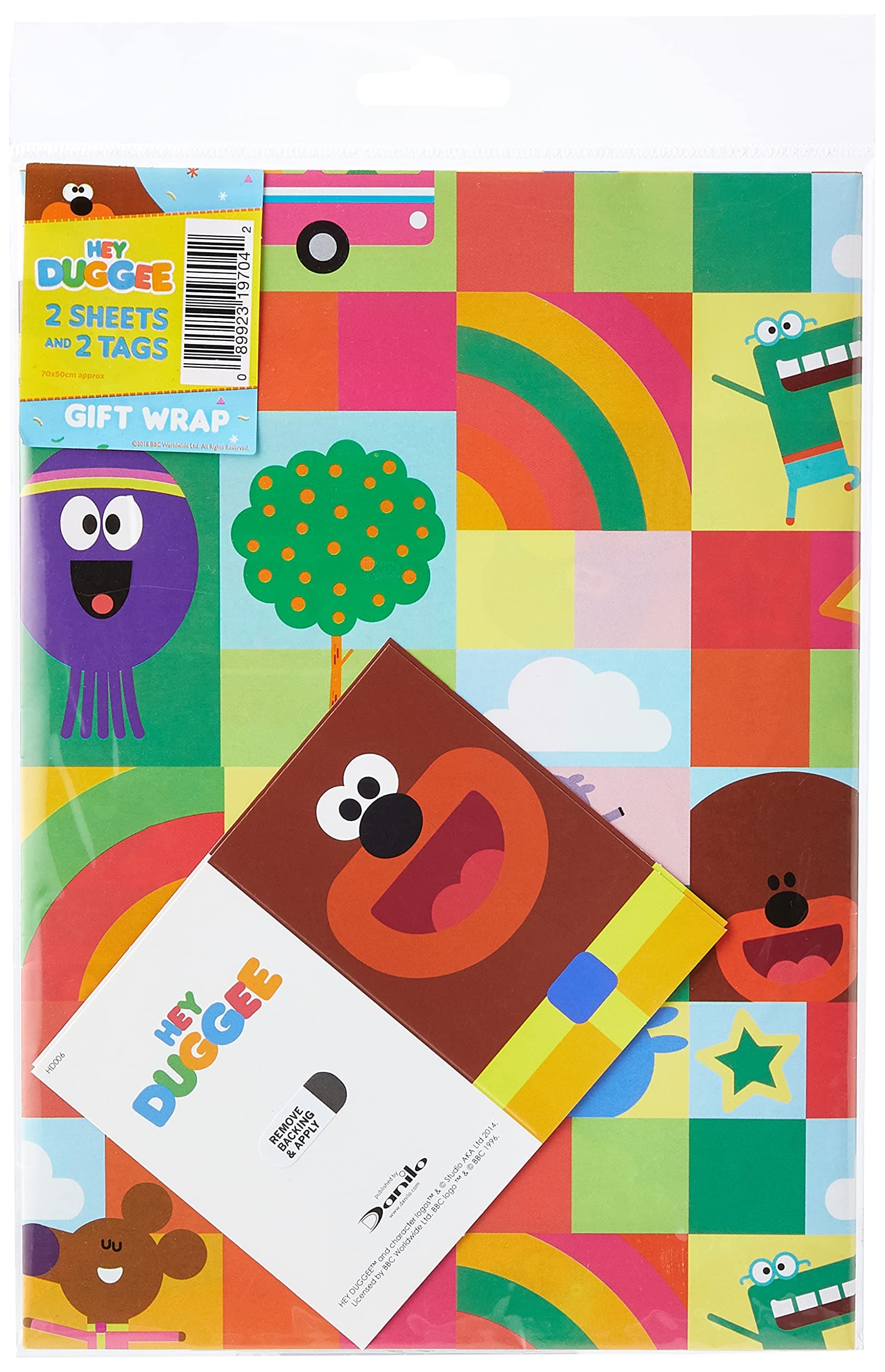 – Hey Duggee HD006 Wrapping Paper 2 Sheet and 2 Gift Tag