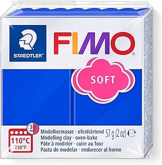 FIMO Soft Polymer Clay - -Oven Bake Clay for Jewelry, Sculpting, Crafting, Brilliant Blue 8020-33