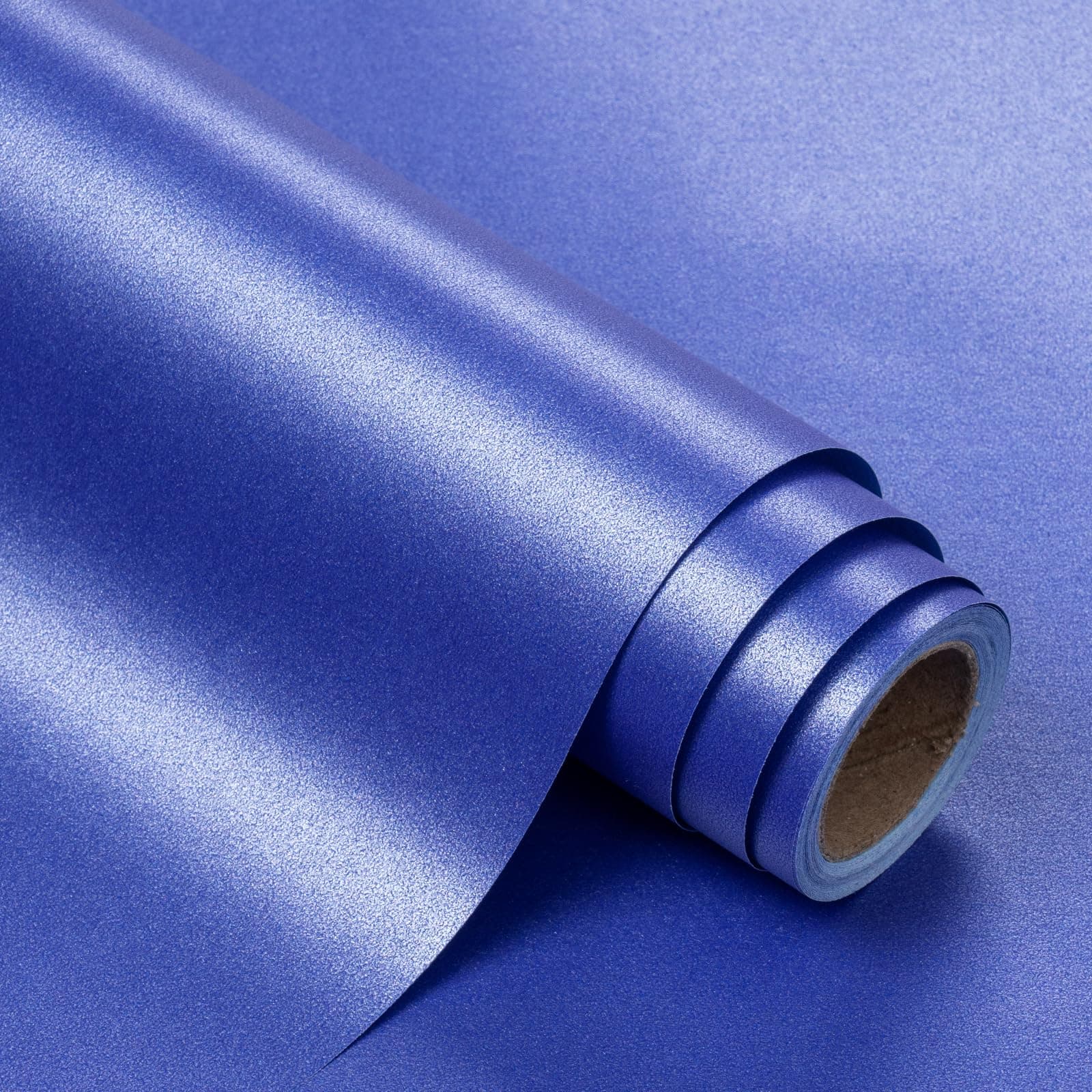 WRAPAHOLIC Royal Blue Pearl Glossy Gift Wrapping Paper,Solid Color Matte Wrapping Paper - Perfect for Birthday,Baby Shower,Christmas,Wedding,Valentine's Day,Party - 17in x 32.8ft Roll, 46 Sq. Ft