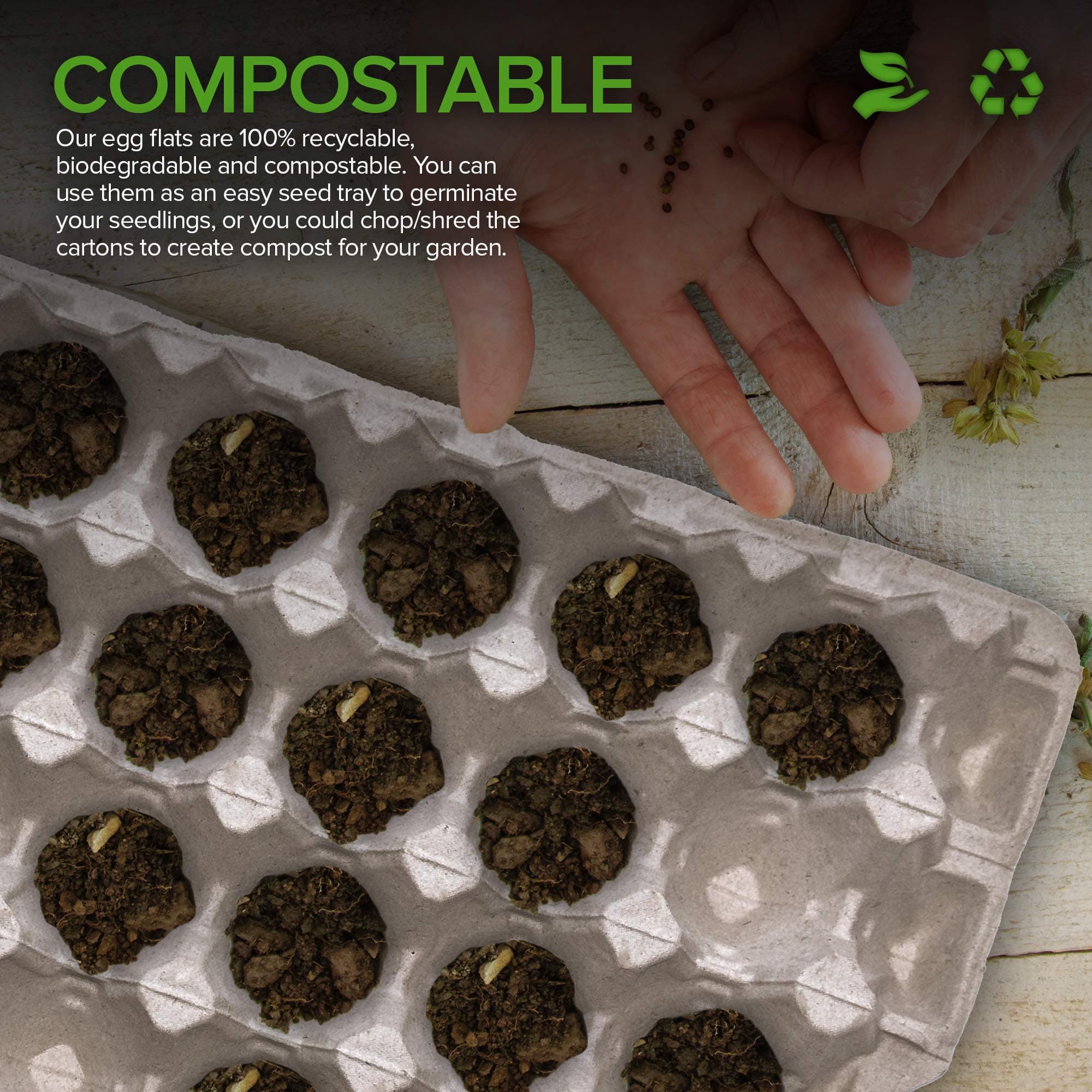 Stock Your Home 30-Cell Egg Crates (15 Pack) - Recyclable & Stackable Pulp Fiber Egg Flats for Egg Packing, Small Tools, Automotive Parts, Roach Colony - Cardboard Egg Cartons for Soundproofing -