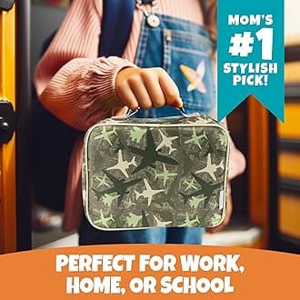 Bentology Insulated Lunch Bag for Kids & Adults- Reusable Thermal Sleeve w Clip on Handle- Easy to Clean Water-Resistant Lunchbox Tote- Mini Cooler Bag for Work School, Picnic, Daycare- Back to School