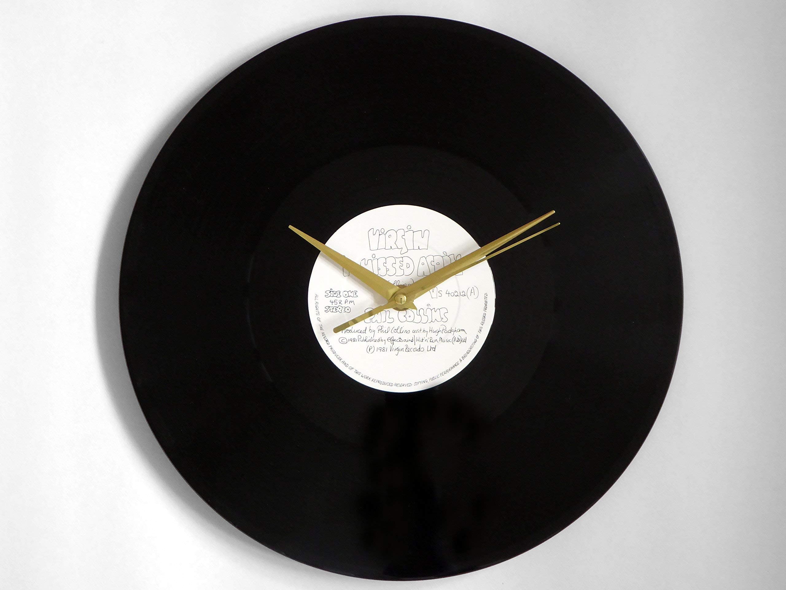 Phil Collins ''I Missed Again'' Vinyl Record Wall Clock