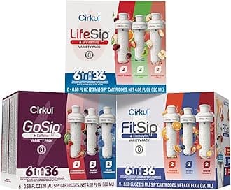 Variety Pack Bundle, Flavored Water Cartridge 18-Pack (LifeSip, FitSip, GoSip), No Sugar, Zero Calorie Drink Mix