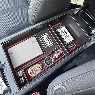 Center Console Organizer Compatible with 2021 2022 2023 2024 2025 2026 Kia K5 DL3 GT Line Interior Accessories, ABS Insert Tray Armrest Storage Box, Red