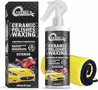 Ceramic Polish Waxing for Car - Antson 250ML Easy To Apply Hydrophobic Spray With Extreme Gloss, Slickness & UV Protection, More Durable Than Other Car Polish & Wax