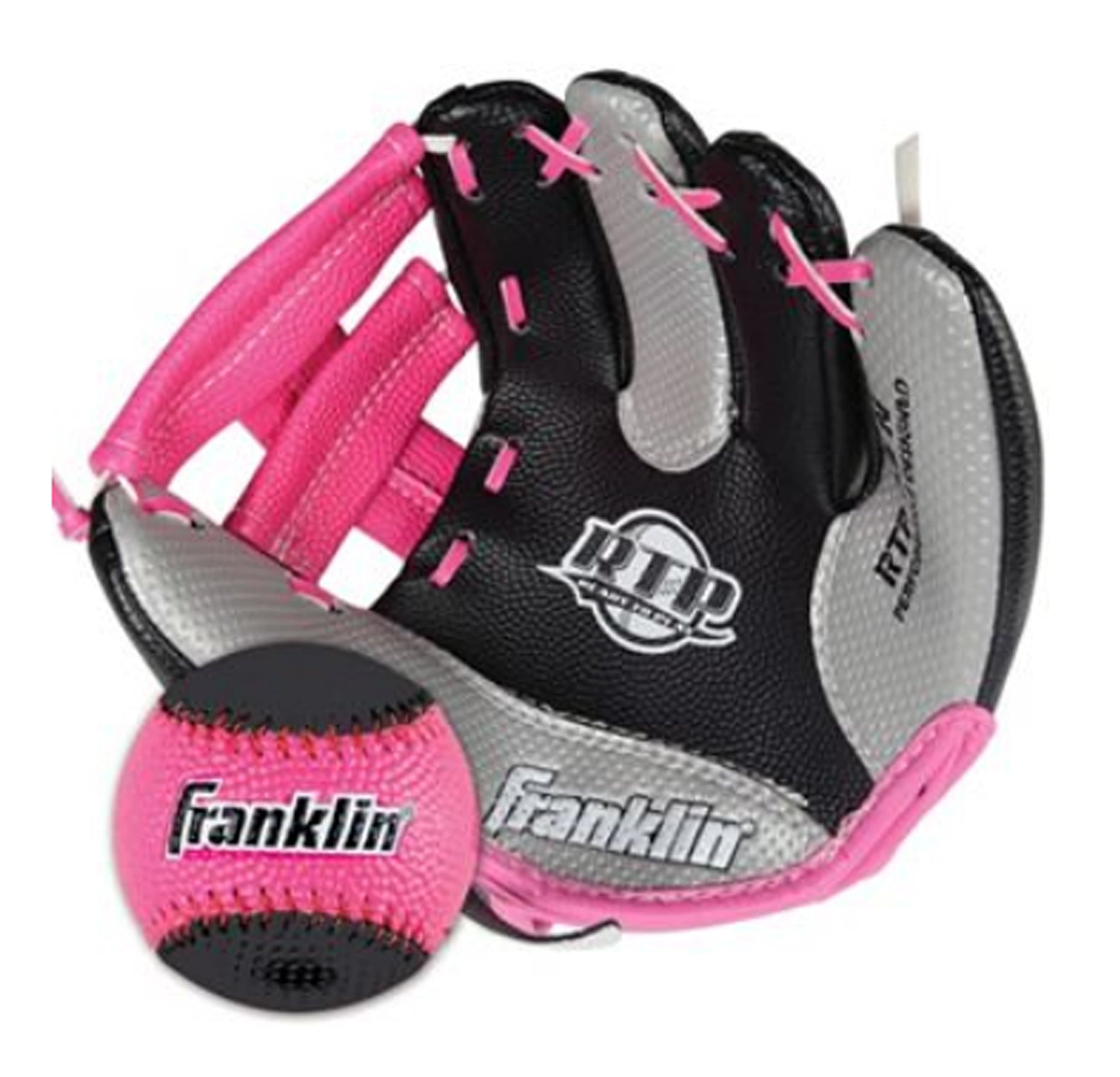 Franklin 3+ Throwing Glove Plus Matching Ball (Pink)