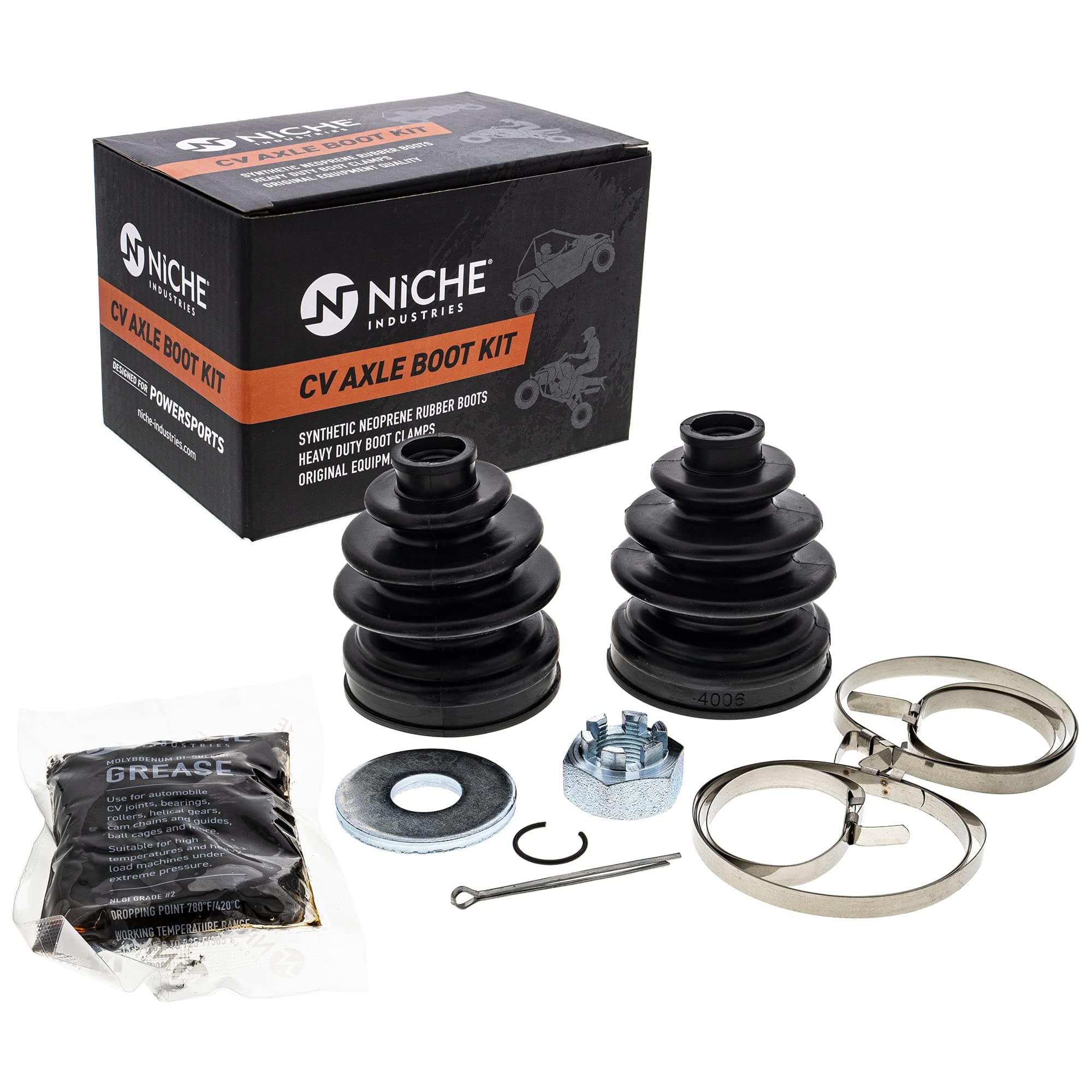 NICHE Front CV Axle Boot Kit For Kawasaki 49006-1343 49006-1342 Prairie 300 4x4 ATV