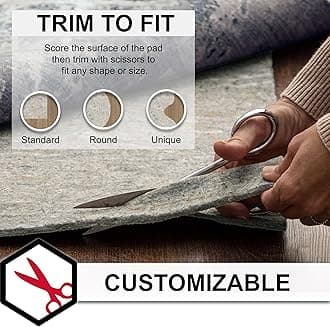 Mohawk Home 8' 4" x 10' 2" Non Slip Grip Rug Pad 3/8" Thick Dual Surface Felt Cushion + Rubber Gripper - Safe for All Floors