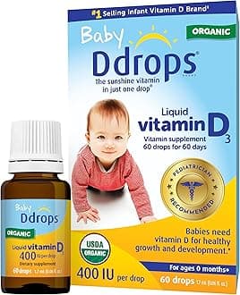 Ddrops Baby 400 IU, Vitamin D, 60 Drops 1.7mL (0.06 Fl. Oz (Pack of 1))