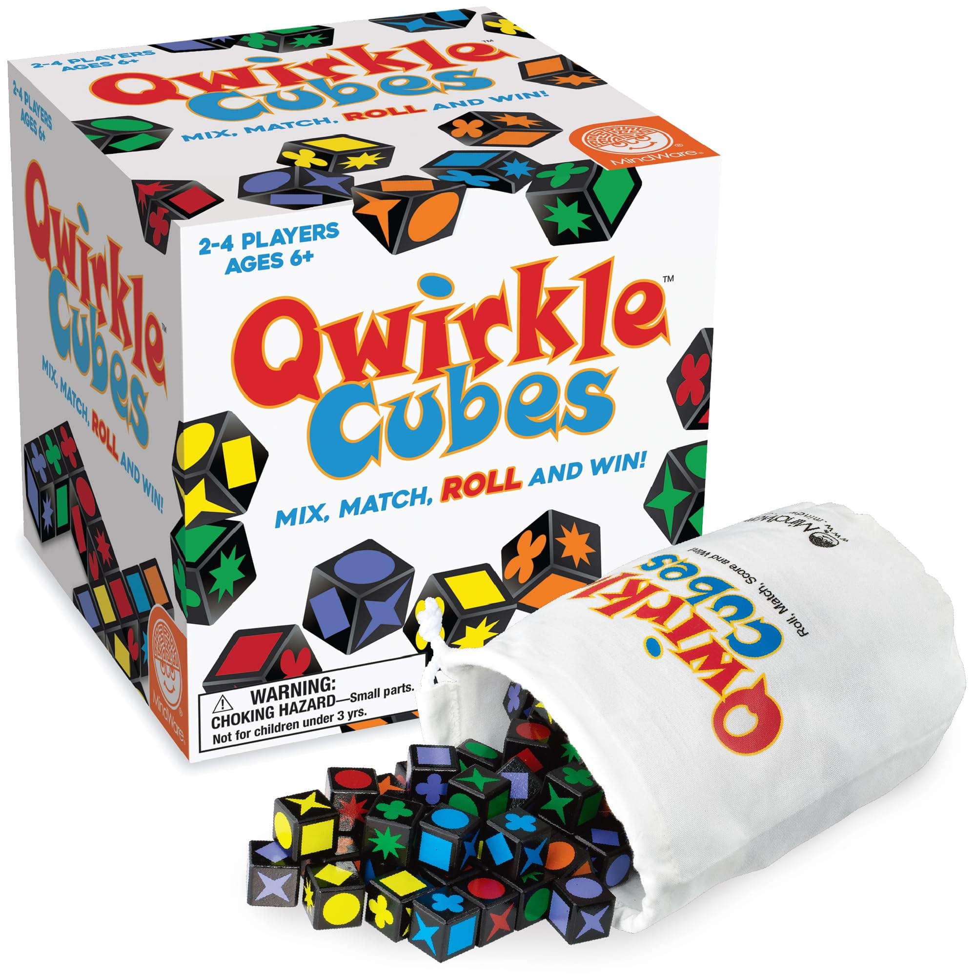 Qwirkle Cubes | Miniature Game | Ages 6+ | 2-4 Players | 45 Minutes Playing Time