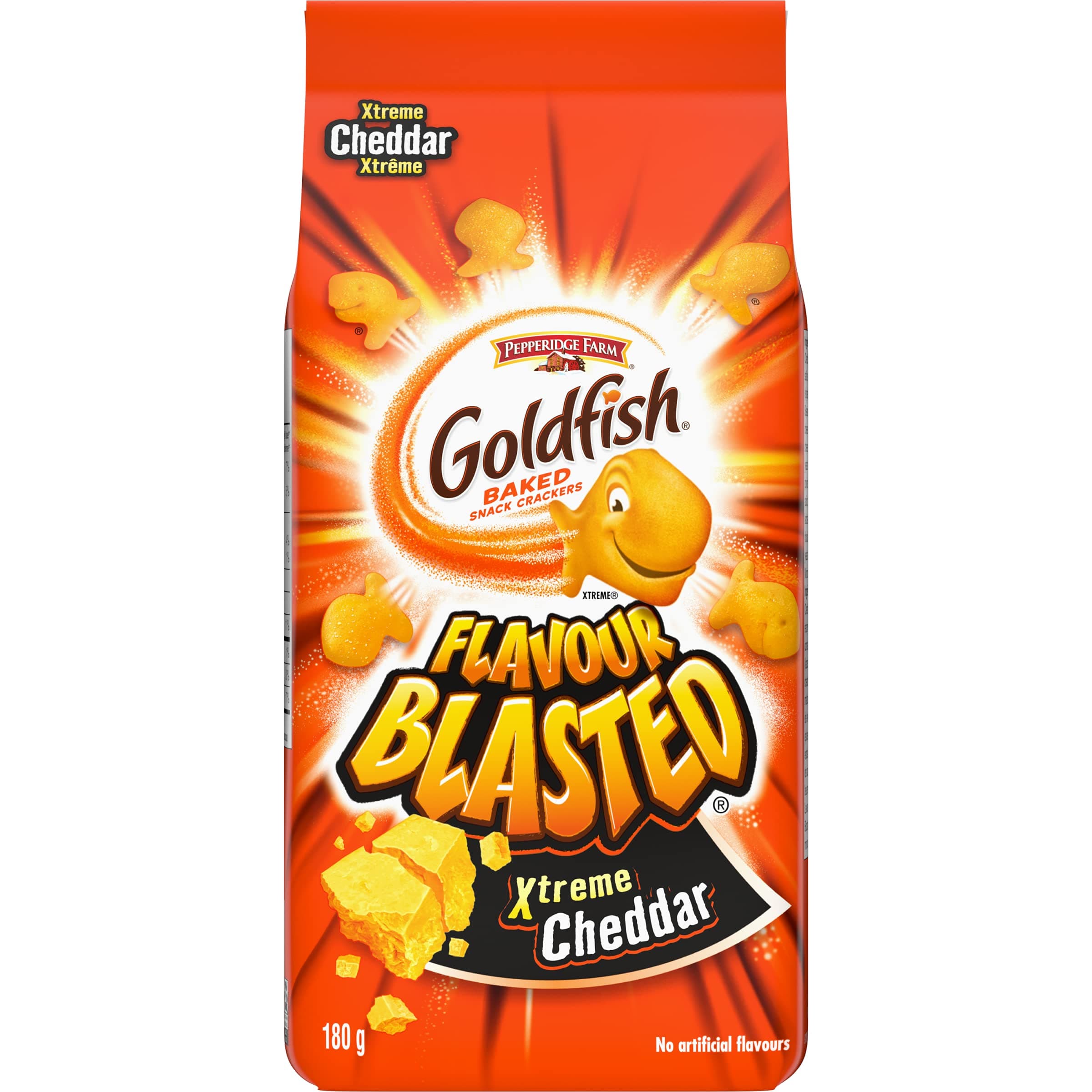 [2 PACK] Pepperidge Farm Goldfish Xtreme Cheddar 180g
