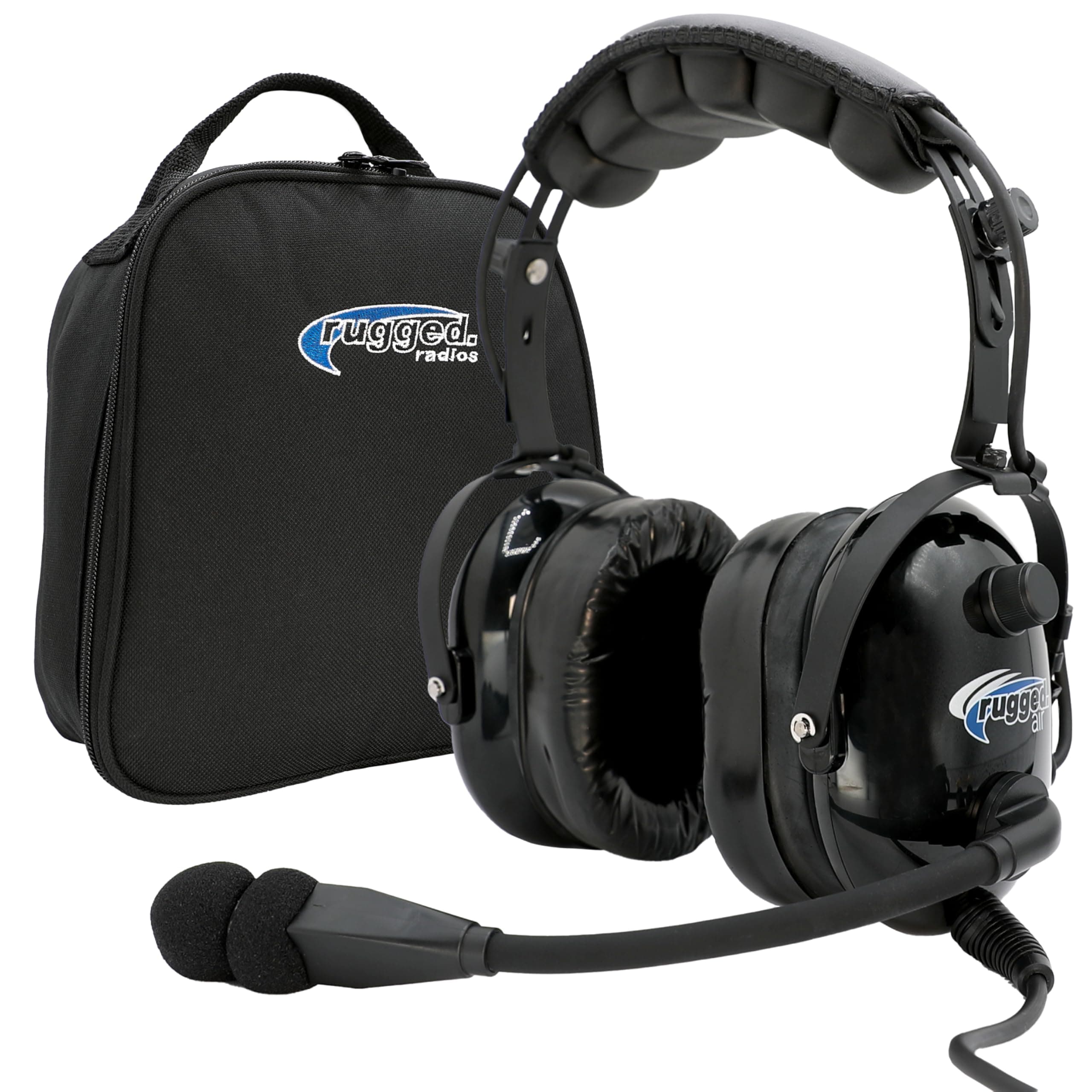 Rugged. Air RA900 Premium Stereo Aviation Pilot Headset for Flight Instructors Private Pilots Features Clear Hear Speakers Noise Canceling Microphone Gel Ear Seals and Free Headset Bag