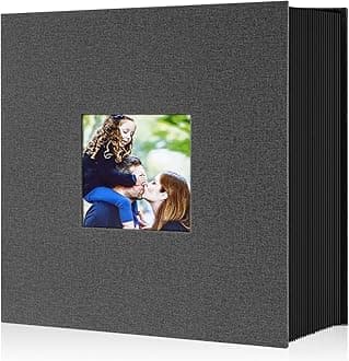 Ywlake Photo Album 4x6 600 Pockets Photos, Linen Cover Large Picture Albums Holds 600 Horizontal and Vertical Photos Black