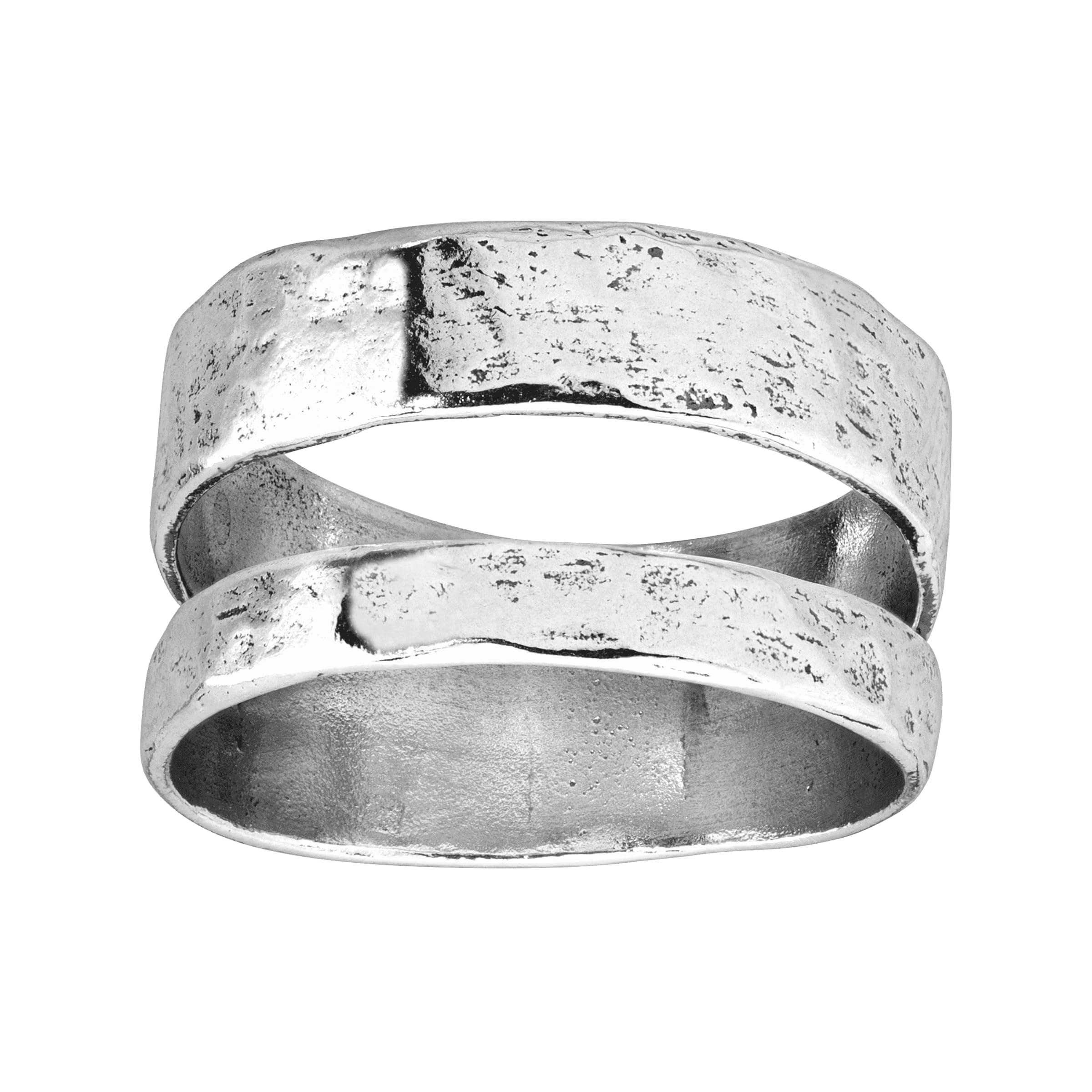 Double Spaced' Two Bar Ring in Sterling Silver