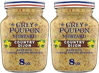 Grey Poupon Country Dijon Mustard (8 oz Jar) (Pack of 2)