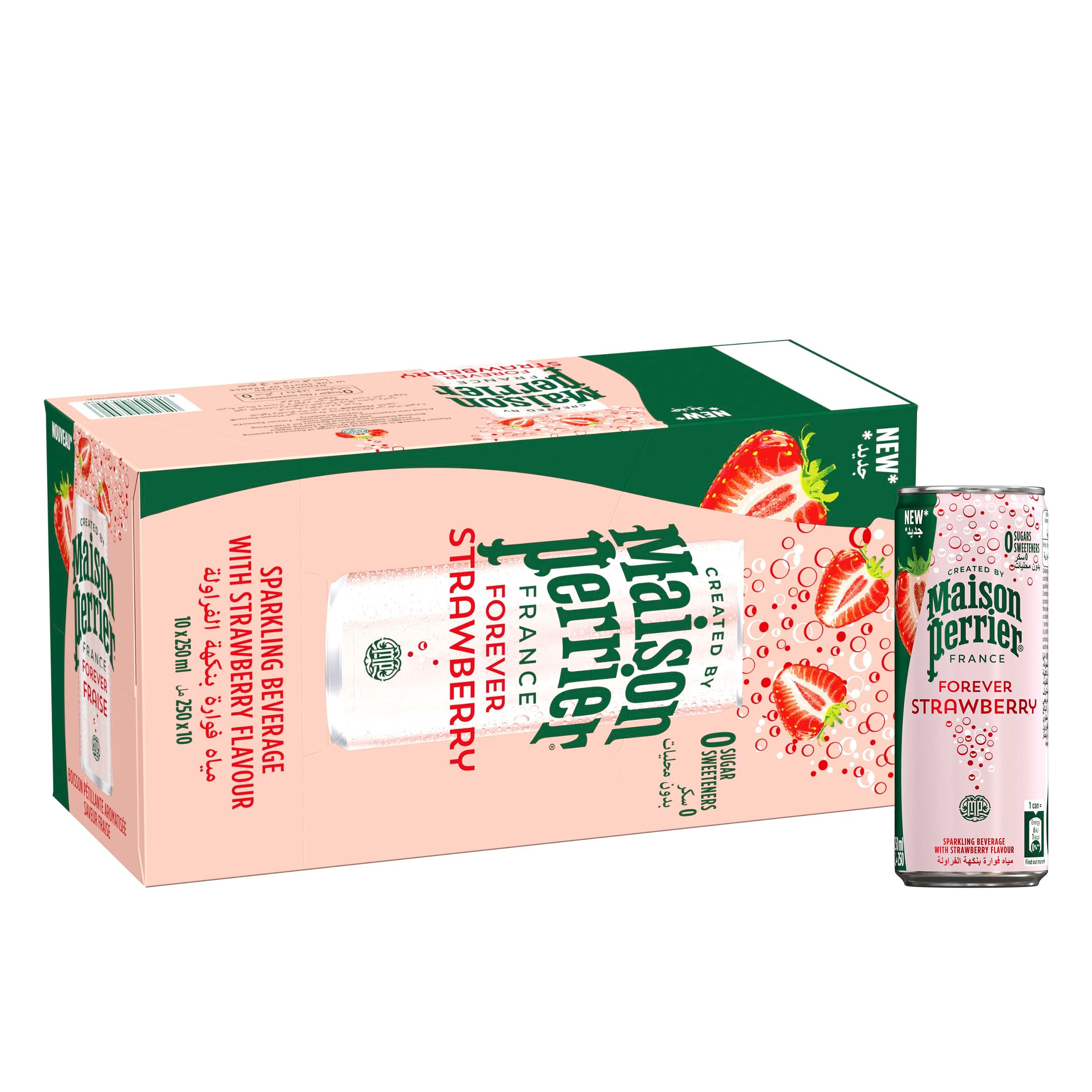 Perrier Maison Strawberry Slim Can 10x250ml