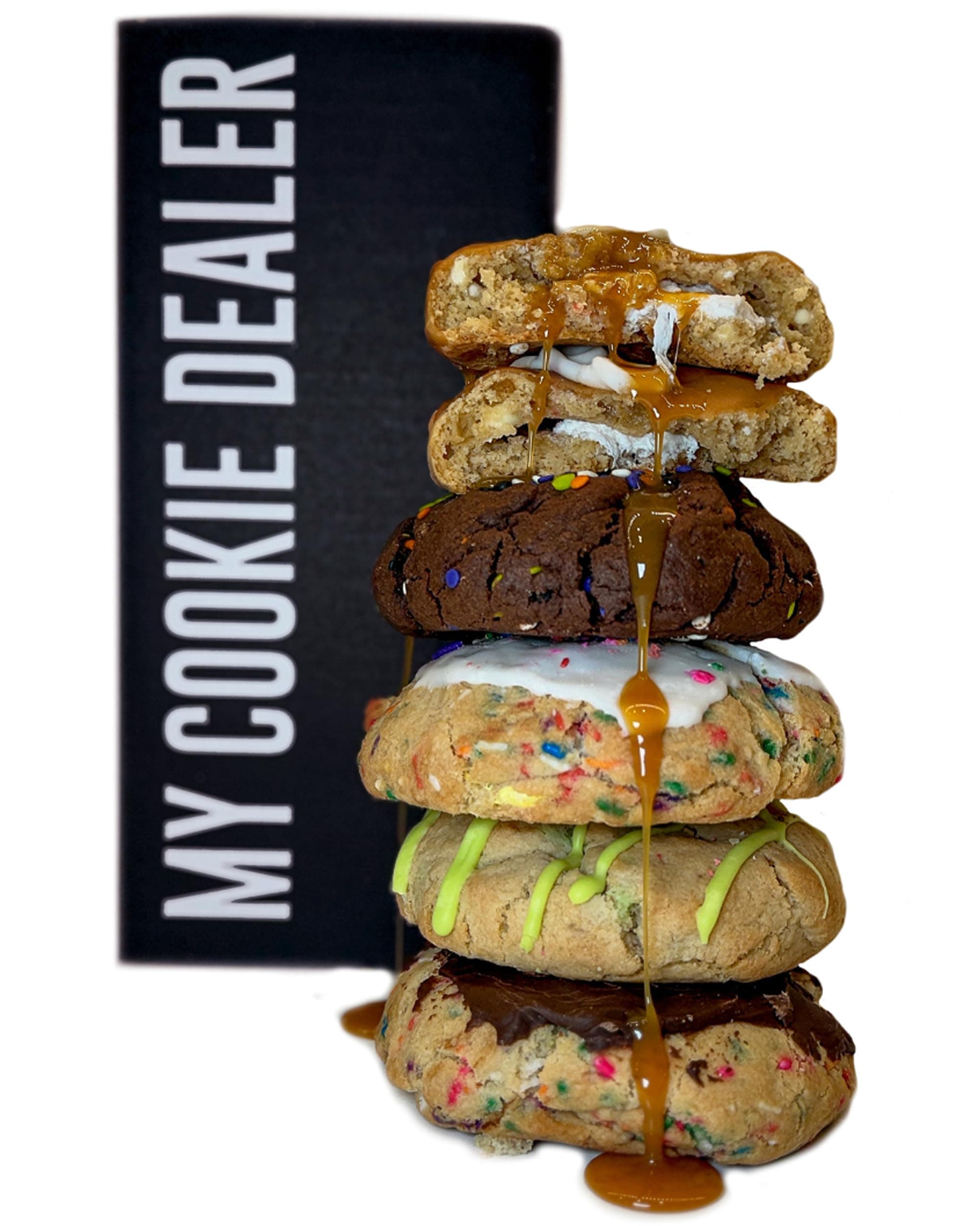 Fresh Baked Cookies, Secret Stash (5-Pack, 8oz Cookie) - Assorted Flavors Individually Wrapped Travel Snacks - Fresh & Chewy Gourmet Cookies Variety Pack for Snacking & Gifting