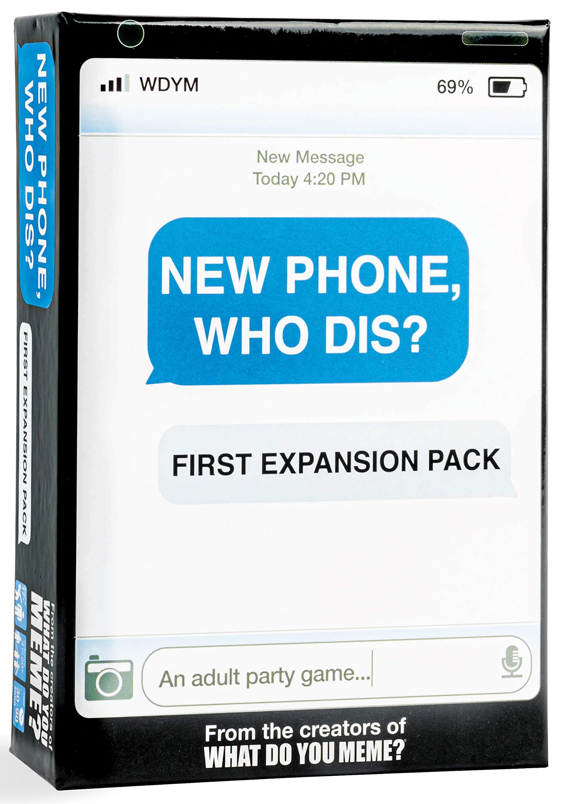 Relatable new phone, Who Dis? expansion pack, designed to add to new phones, Who Dis? Core Games, Virus Card Game for Adults, Perfect for Party Games, 45 Inbox Cards and 135 Reply Cards