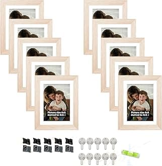Art Street Individual Photo frames Set of 10, Picture Frame For Home Decoration, Living Room, Office Decoration (Pink, Size: 6x8 Inch)