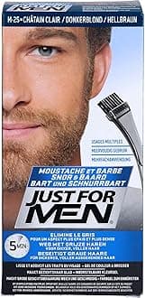 JUST FOR MEN Brush-In Color Gel, Mustache & Beard M-25 Light Brown 1 Each