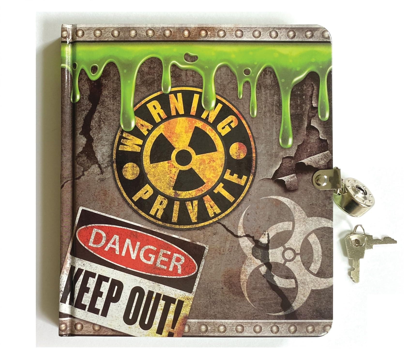 Radioactive Glow in The Dark Lock & Key Lined Page Diary for Kids