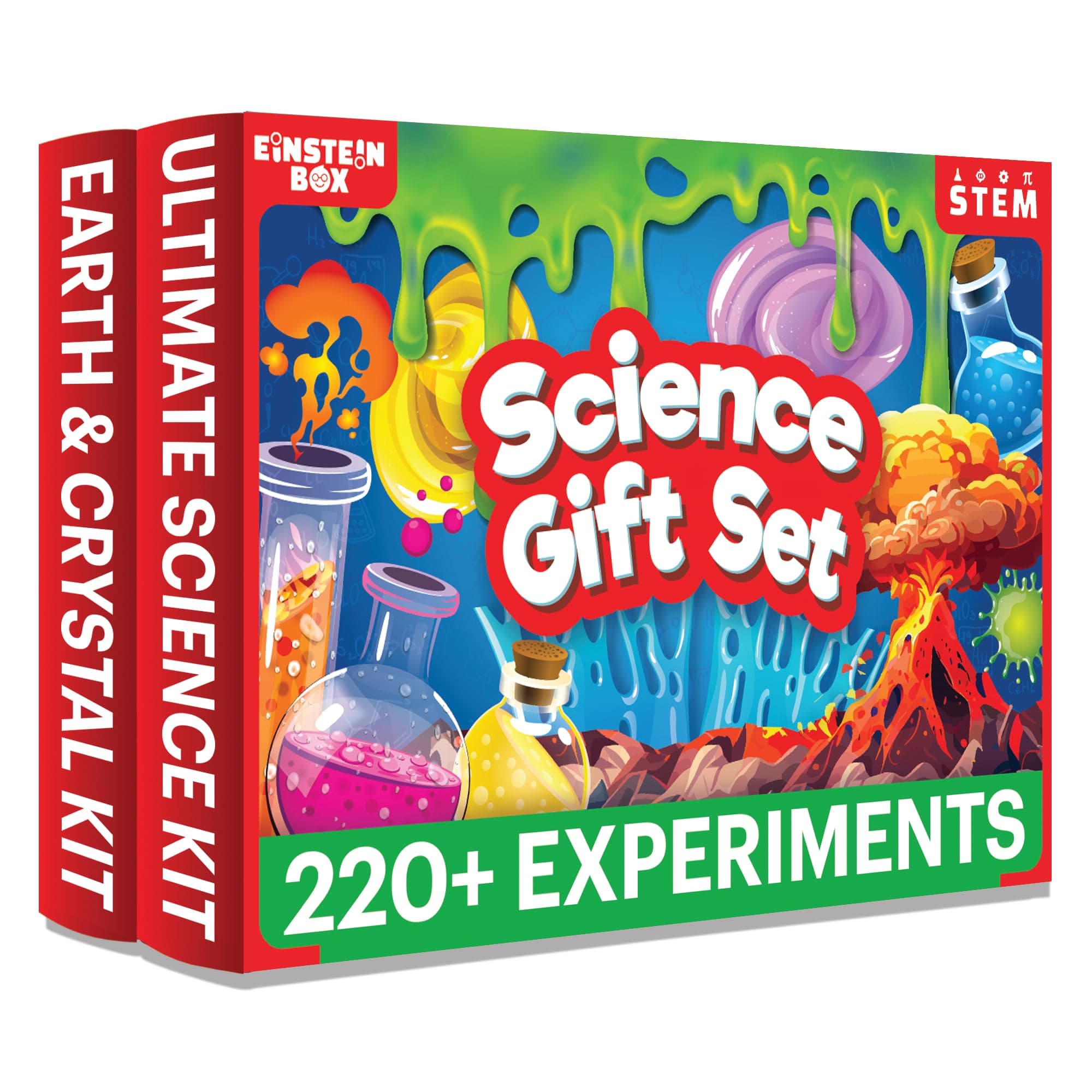 Einstein BoxScience Gift Set for Boys & Girls Aged 8-10-12-14 Years | Birthday Gifts Ideas for Kids | STEM Learning Toys for 8,9,10,11,12,13,14-Year-Olds | 2-in-1 Educational Toys Set |
