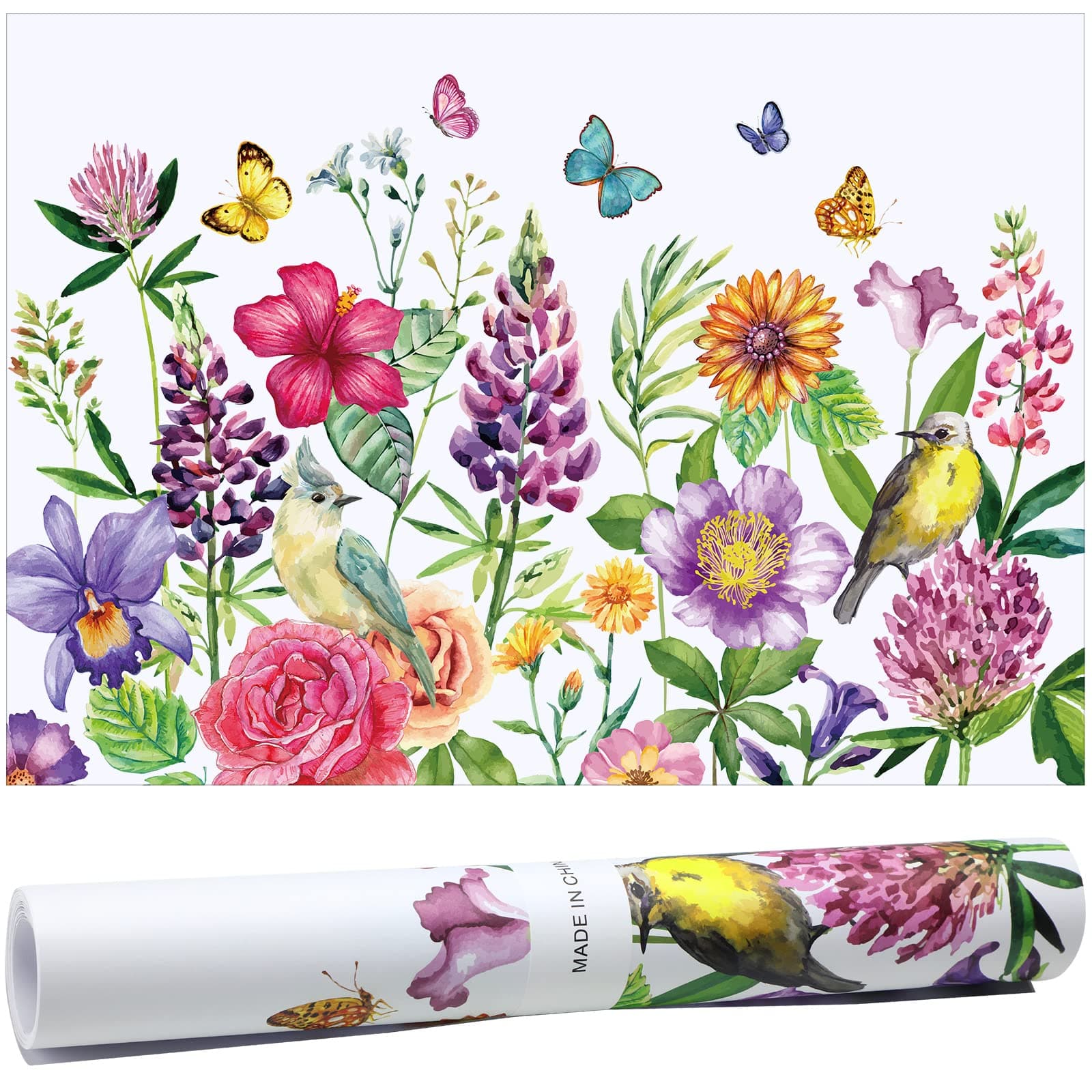 10 Sheets Drawer Liners for Dresser Scented Drawer Liners Non Adhesive Scented Paper for Fragrant Home Shelf Closet(Jasmine,Colorful Pattern)