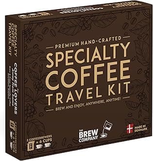 Specialty Coffee Travel Kit - Gift Set for Men & Women with 3 of the World’s Finest Single Estate Specialty & Organic Coffees | Brew & Enjoy Anytime, Anywhere | Hamper Style Letterbox Gift Idea