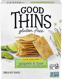 Good Thins Jalapeño & Lime Corn & Rice Snacks Gluten Free Crackers, Snack Crackers, 3.5 oz