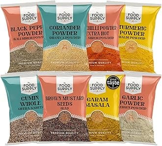 Premium Spice Kits - Premium Quality - Perfect Refill for your Kitchen Spice Tins - Great Taste Award Winner (ESSENTIAL SPICE KIT, 100g (Pack of 8))