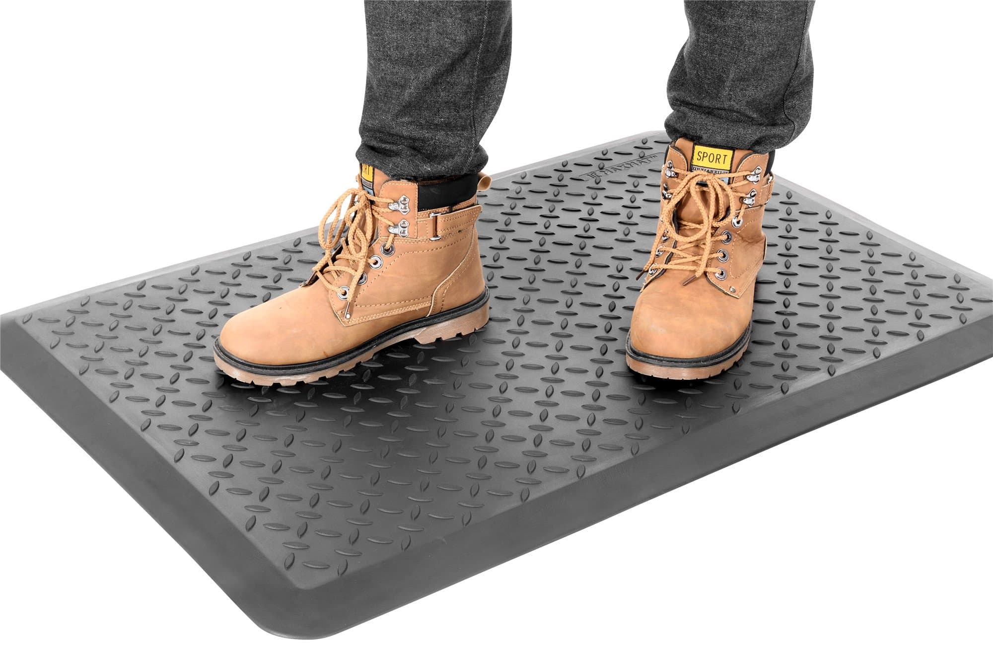 Original Anti-Fatigue Diamond Plate Utility Tool Mats with 0.7" Thickness, 24" L X 36" W, Black