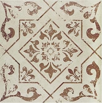 Retro Self Adhesive 12-Inch Vinyl Floor Tiles, 20 Tiles - 12" x 12", Toffee Pattern - Peel & Stick, DIY Flooring for Kitchen, Dining Room, Bedrooms & Bathrooms by Achim Home Decor