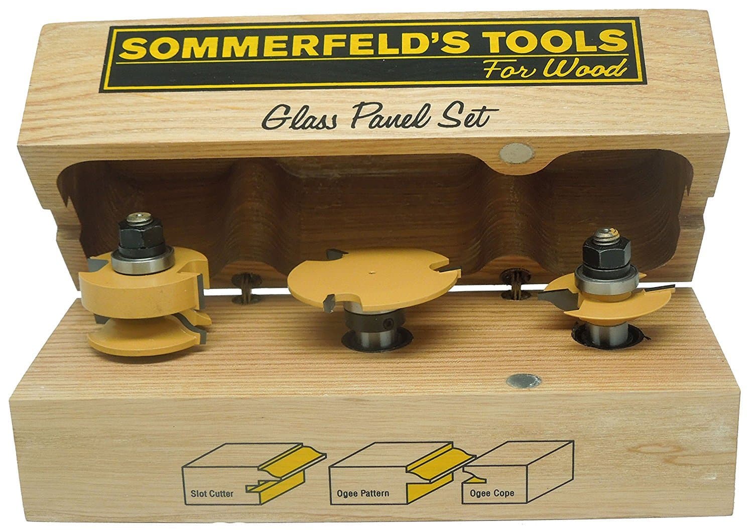 Sommerfeld's 3 Piece Glass Panel Door Set, 1/2-Inch Shank