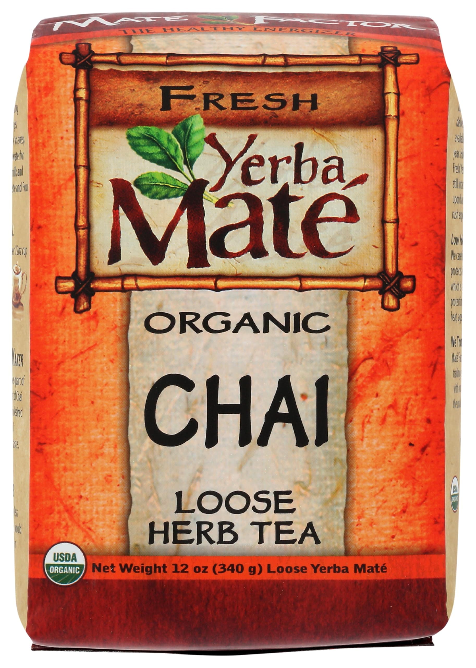 Mate Factor Yerba Organic Chai Loose, 12 Ounce