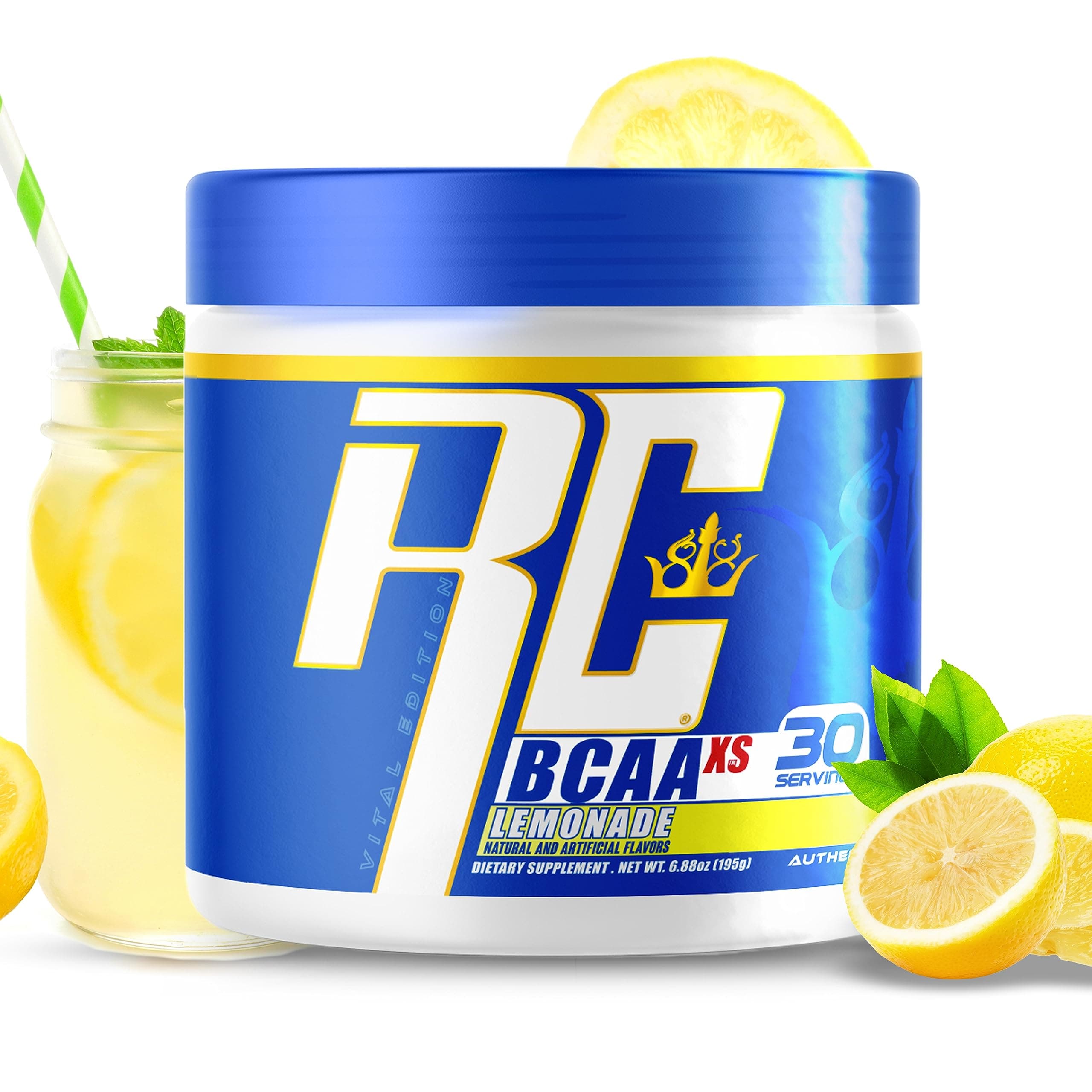 BCAA XS Powder with EAAs, Branched Chain Amino Acids Post Workout Muscle Recovery, Sugar Free Hydration Drink for Women and Men, Lemonade, 30 Servings