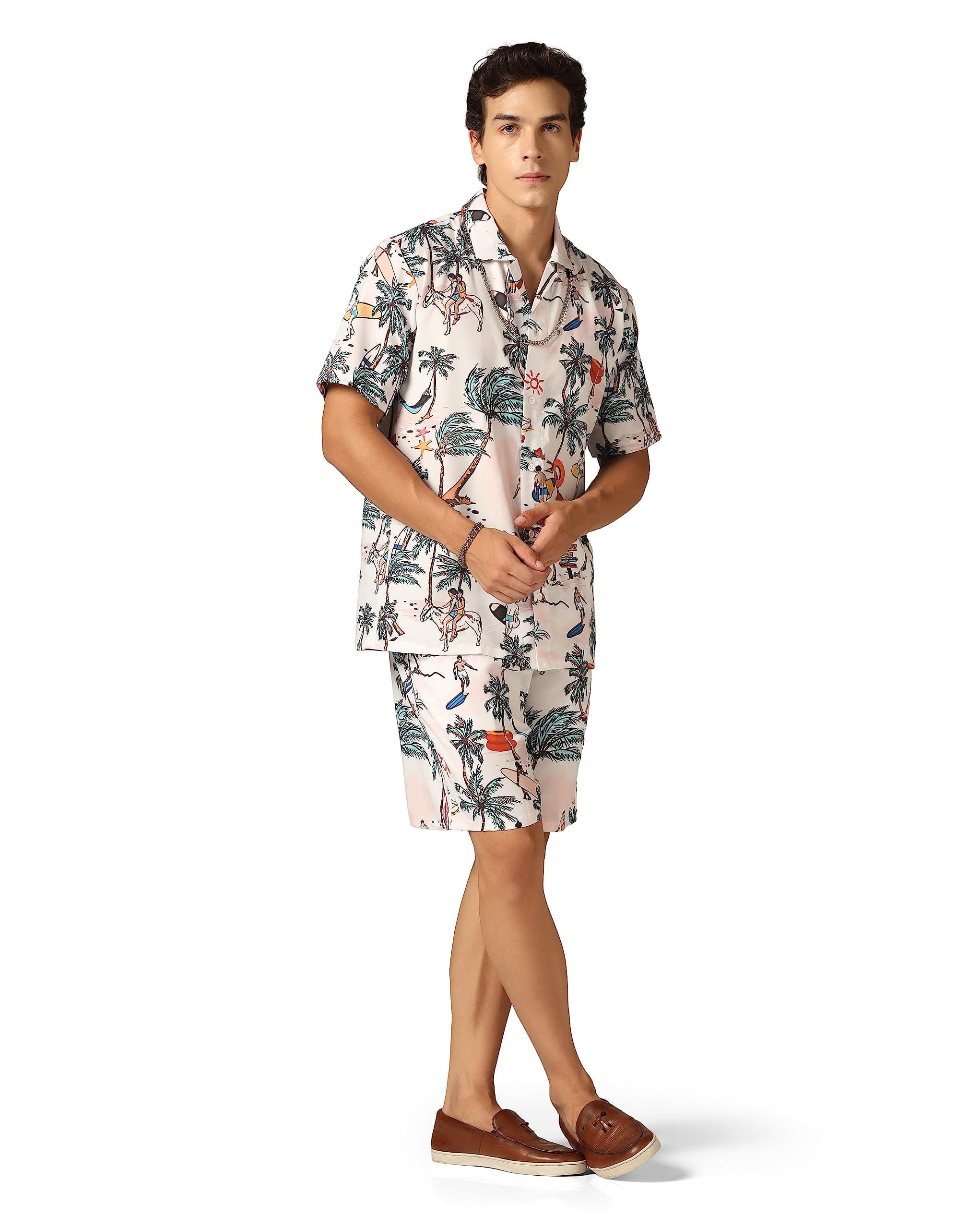 GRECIILOOKS Men Rayon Casual Regular Fit Co-Ord Set