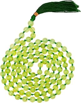 Amazing Gemstone Japa Mala 108 Prayer Beads Necklace and Wrist Mala Bracelet for Meditation