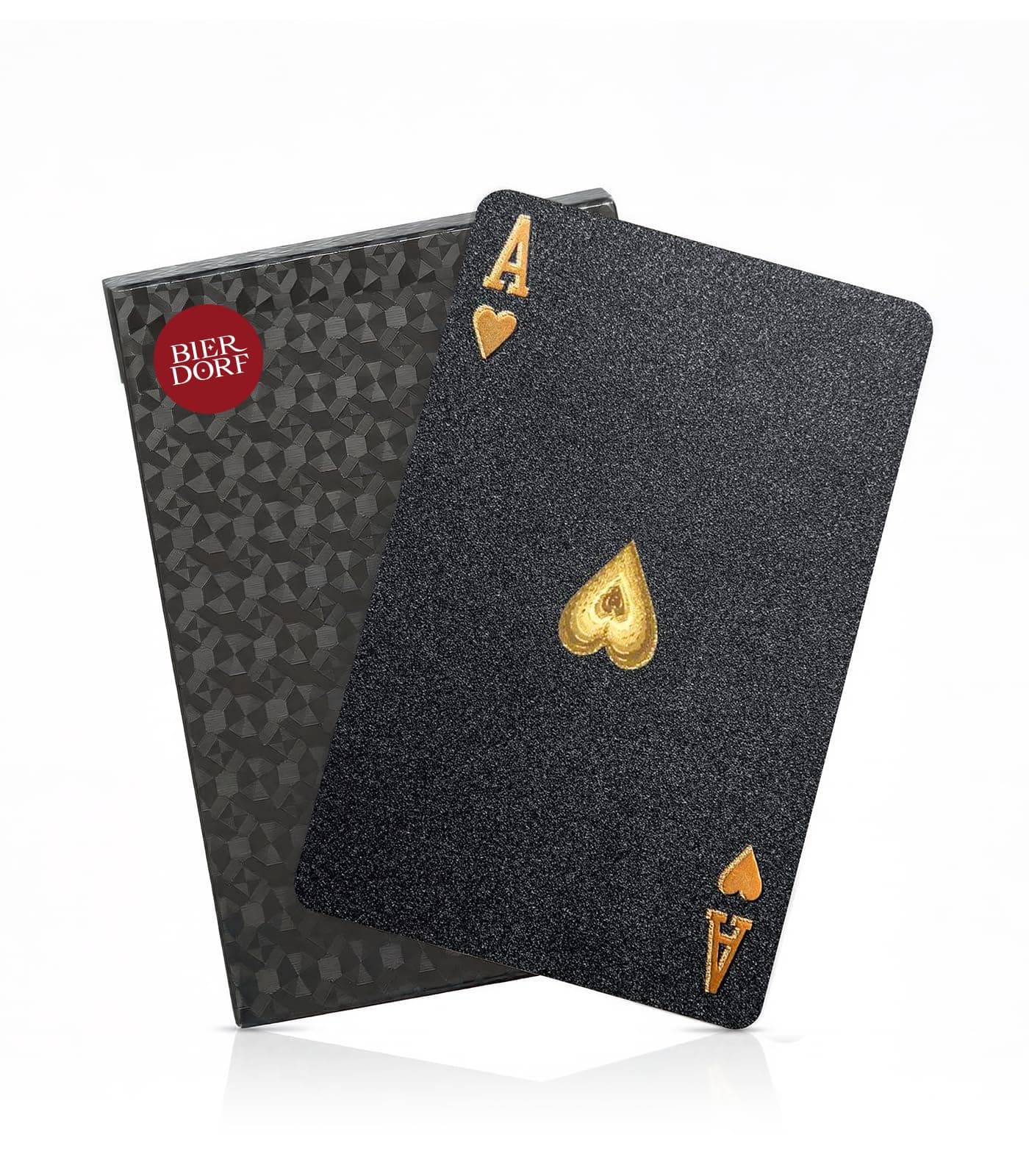 BIERDORF SolarMatrix Diamond Plastic Poker Cards Deck (Black)