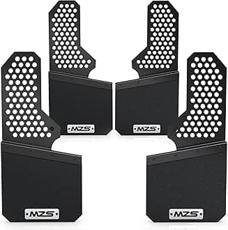 MZS Mud Flaps Splash Guards Compatible with Truck Pickup SUV Car Off-Road Vehicles, Universal Offset Fender Mudflaps Mudguards Sediment/Dirt/Debris Protection for Front and Rear, Pack of 4