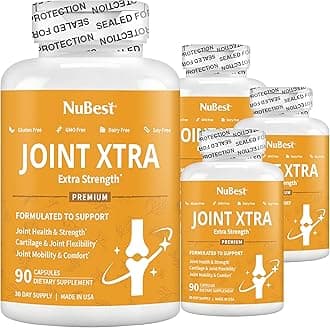 NuBest Joint Xtra - Joint Support Supplement - Joint Health Formula with Triple Joint Strength - Glucosamine, Chondroitin, Turmeric, MSM & Boswellia for Joint Health & Cartilage Health (Pack 4)