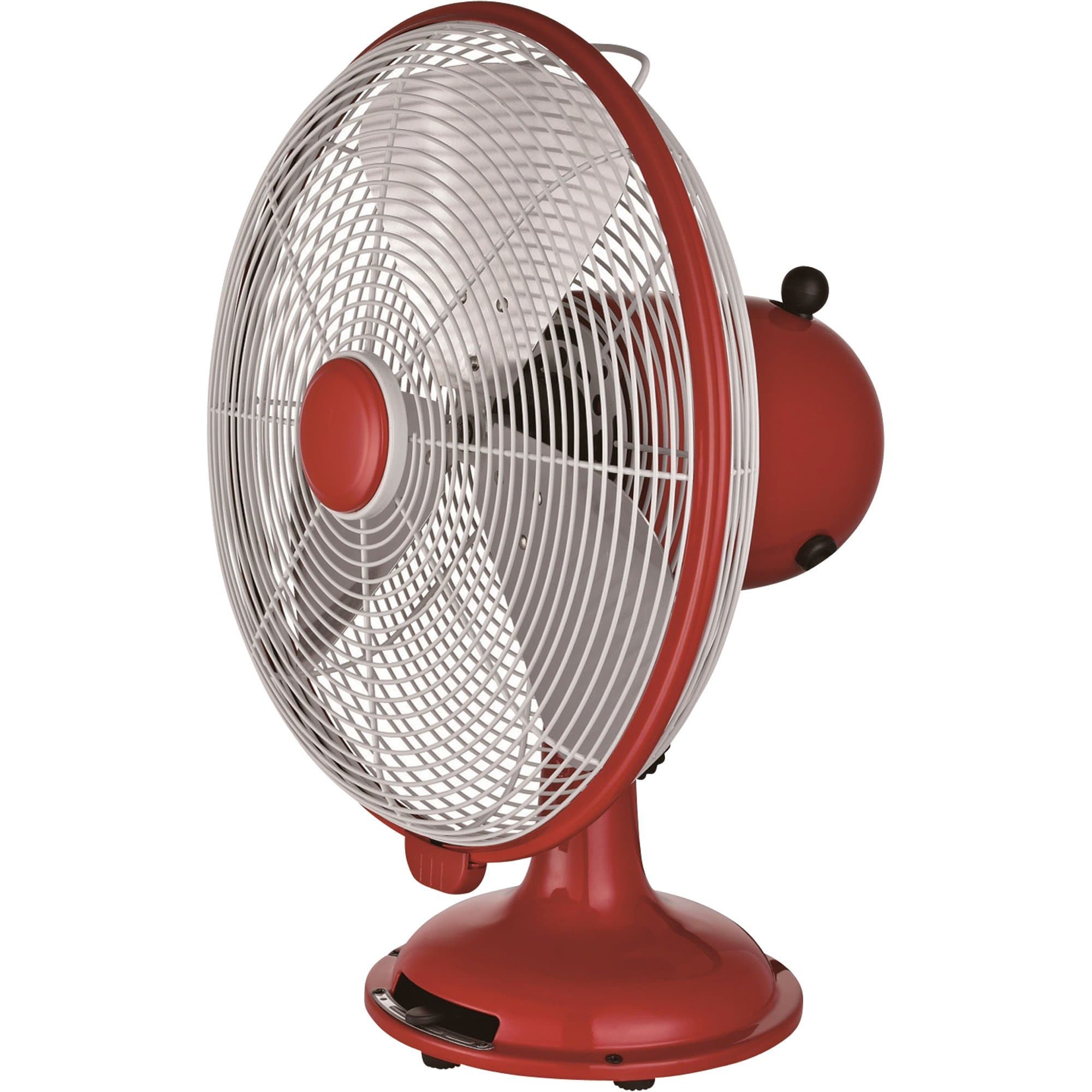 Q Standard 46015 12" Red Retro Desk Fan